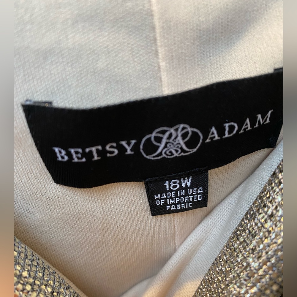 Betsy and Adam gold asymmetrical metallic gold midi dress, Festive dress - Picture 9 of 12